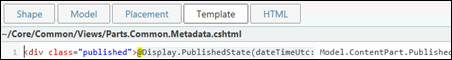 The Template tab