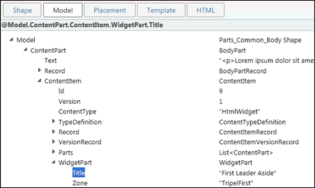 Shape Tracing: the Model tab