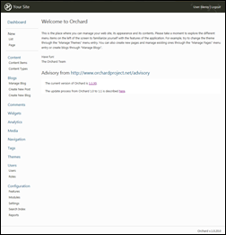 The Orchard 1.0 dashboard
