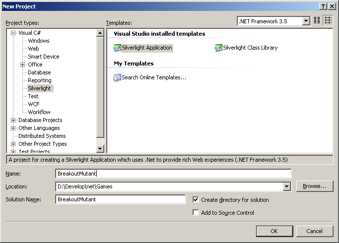 silverlight visual studio
