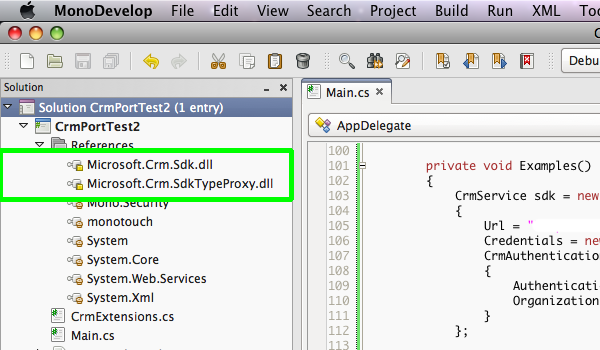 Dynamics CRM for the iPhone