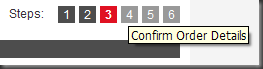 Tooltip when Mouse hovers over the step number