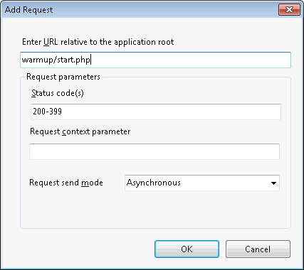 Application Warm-Up: Insert warm-up script URL.