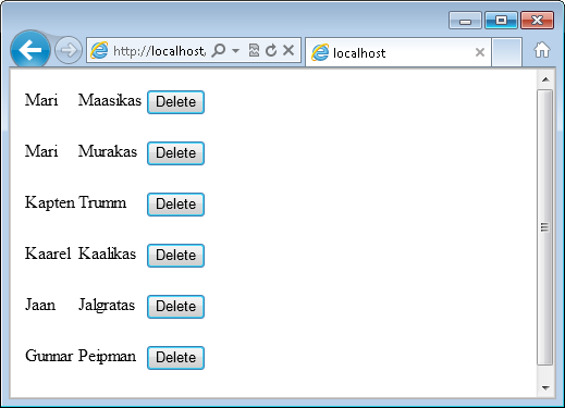 PHP test application