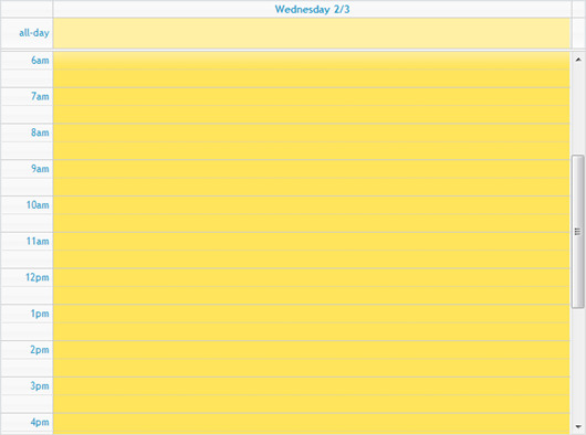 FullCalendar in day agenda view