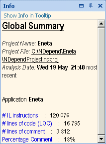 NDepend: Global Summary