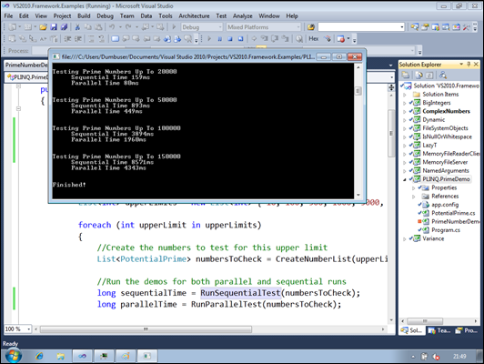 Results of LINQ and PLINQ