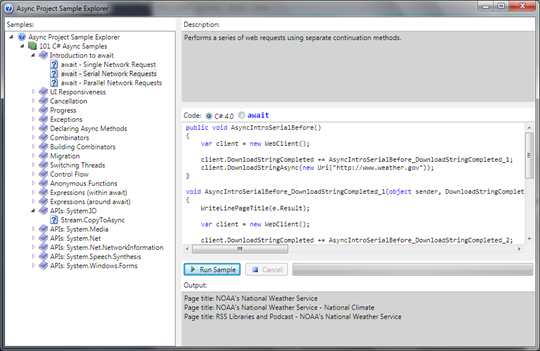 101 Asyncs Sample Application