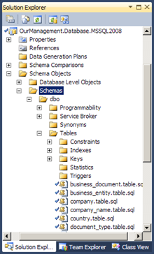 Visual Studio 2010: Database project