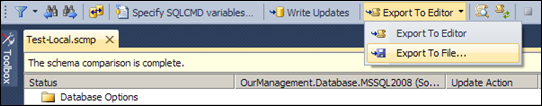Visual Studio 2010: Export updates to file