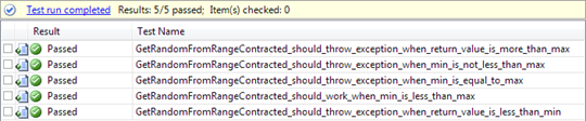 Visual Studio 2010 Code Contracts: all unit tests succeeded