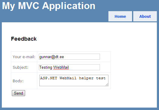 This is our feedback form