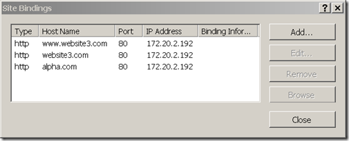 Multipl host headers on website3