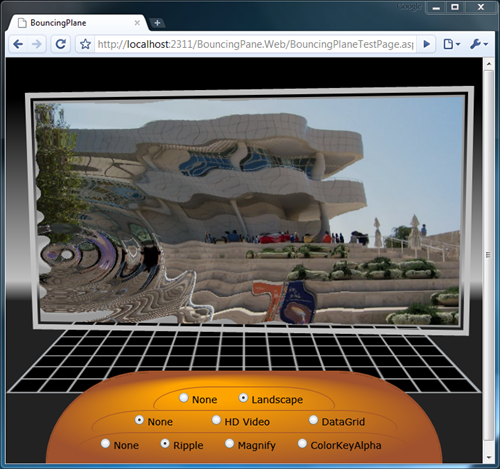 BouncingPlane Silverlight 3 demo