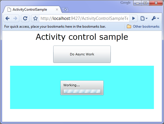 Silverlight activity control