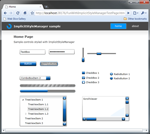 ImplicitStyleManager sample