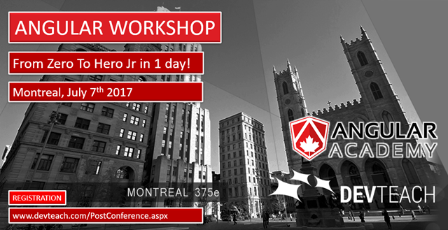 Angular Workshop at DevTeach