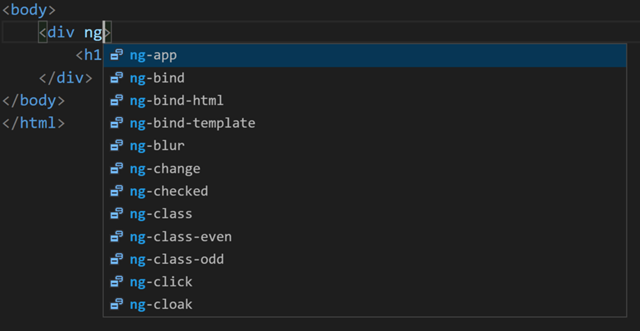 Angular Directives Intellisense