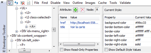 Internet Explorer Developer Toolbar