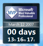 MVP Global Summit Countdown Sidebar Gadget