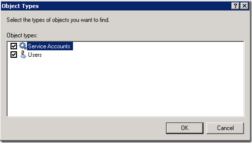 service accounts