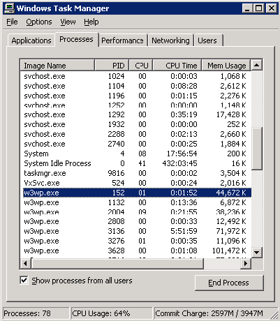 w3wp.exe_iis6 w3wp.exe_iis6