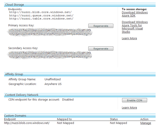 Figure 1.3 - Create Storage Account - Storage Account Summary