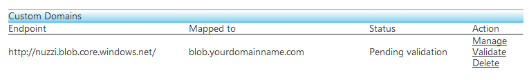 Figure 2.2 - Create the Custom Domain - Mapping