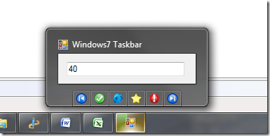 Windows 7 - Thumb buttons