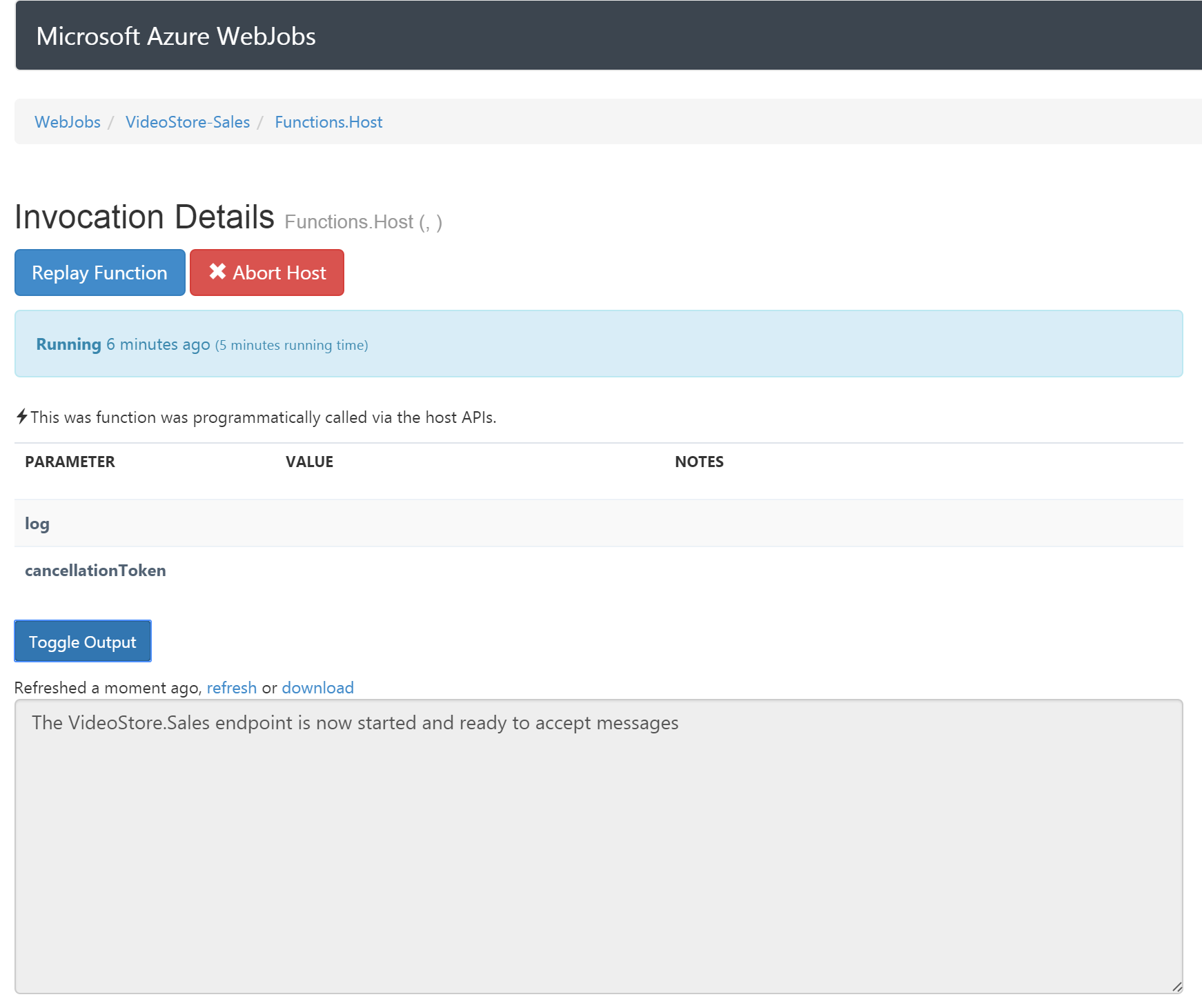 Endpoint is ready