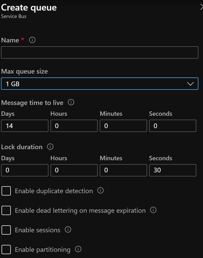 create queues